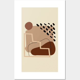 Minimal Modern  Abstract Shapes  Warm Tones  Design Posters and Art